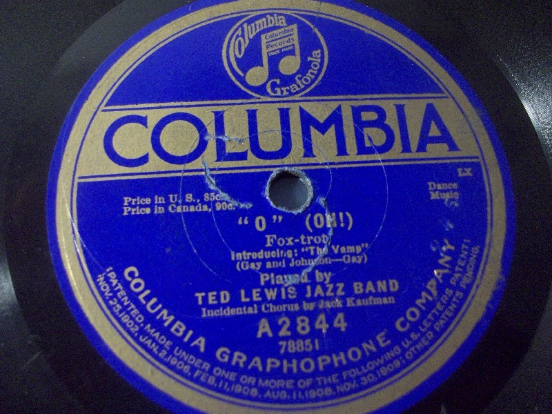 GORMAN'S NOVELTY SYNCOPATORS "Barkin' Dog / "0" (Om)" Columbia 78rpm 10