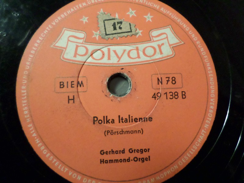 GERHARD GREGOR, "Polka Italienne / Frisch und munter